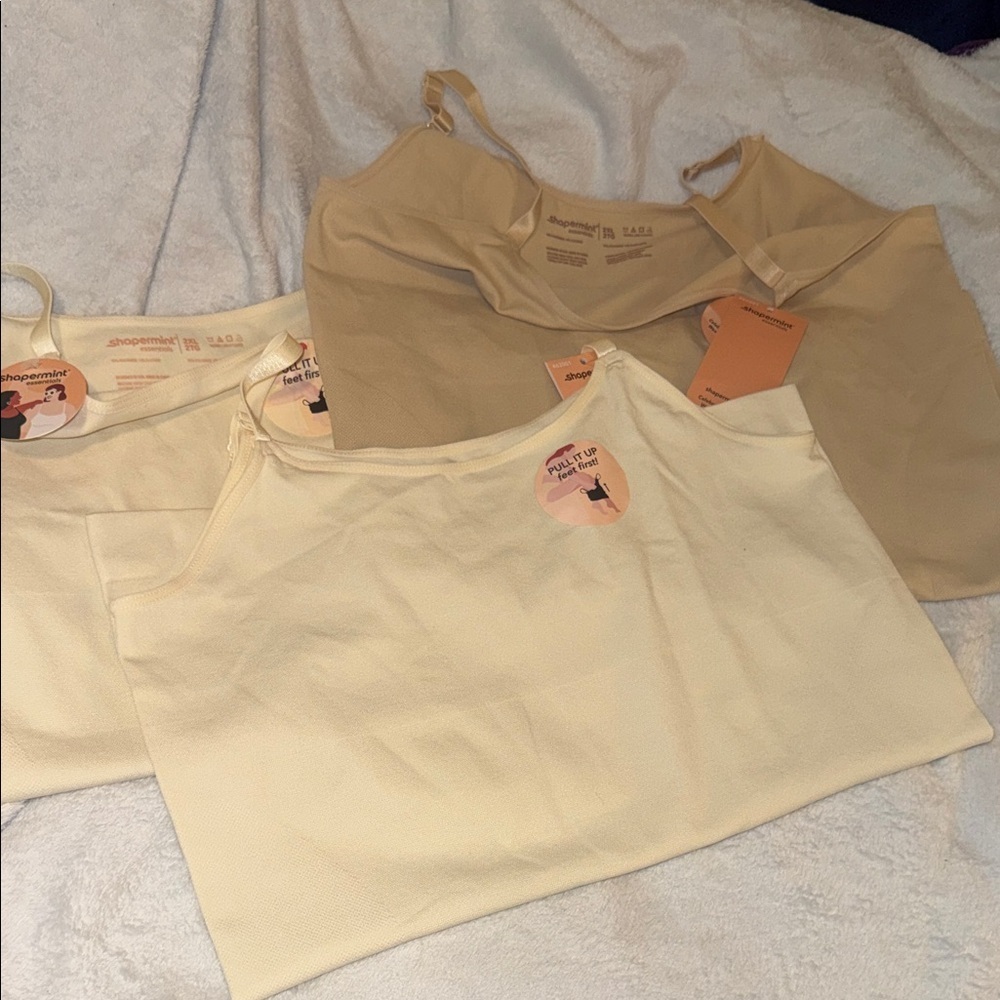 Shapermint Women's Camisoles in Cream and Tan - Picture 12 of 13